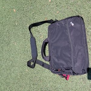 ThinkPad, black, laptop/shoulder bag, red zipper